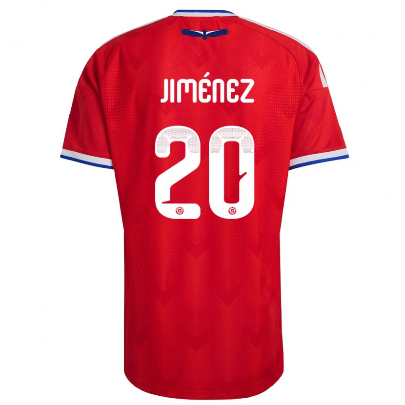 Danxen Kvinnor Chile Martín Jiménez #20 Röd Vit Blå Hemmatröja Matchtröjor 26-28 Tröjor T-Tröja
