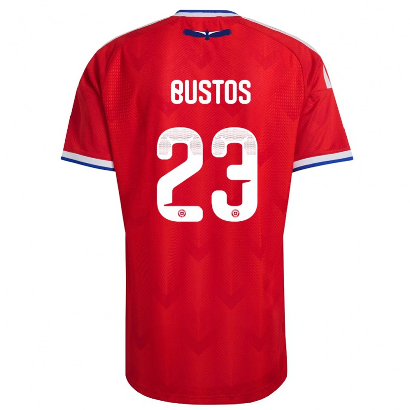 Danxen Kvinnor Chile Ignacia Bustos #23 Röd Vit Blå Hemmatröja Matchtröjor 26-28 Tröjor T-Tröja