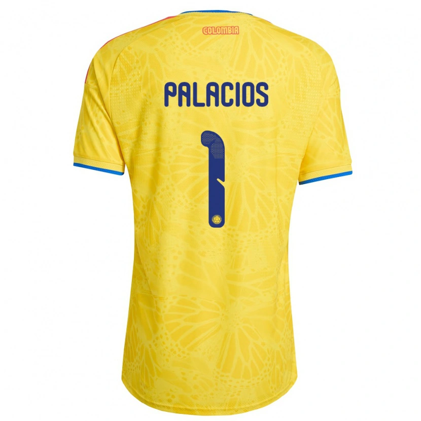 Danxen Kvinnor Colombia Jhonatan Palacios #1 Gul Blå Röd Hemmatröja Matchtröjor 26-28 Tröjor T-Tröja