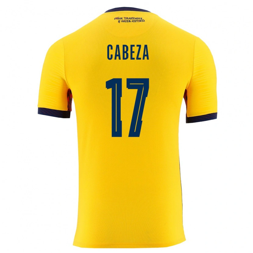 Danxen Kvinnor Ecuador Eduín Cabeza #17 Gul Marin Hemmatröja Matchtröjor 26-28 Tröjor T-Tröja