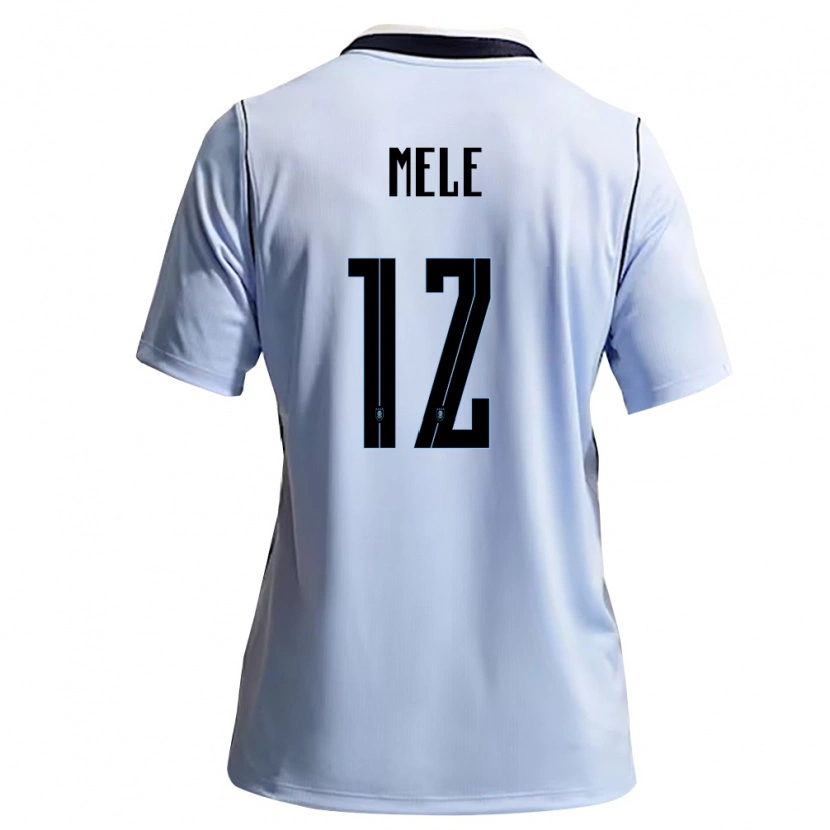 Danxen Kvinnor Uruguay Santiago Mele #12 Himmelblå Vit Hemmatröja Matchtröjor 26-28 Tröjor T-Tröja