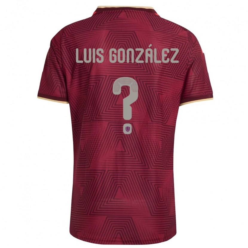 Danxen Kvinnor Venezuela Luis González #0 Burgund Guld Gul Hemmatröja Matchtröjor 26-28 Tröjor T-Tröja