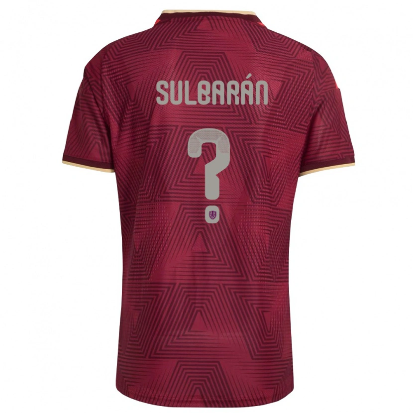 Danxen Kvinnor Venezuela Yerwin Sulbarán #0 Burgund Guld Gul Hemmatröja Matchtröjor 26-28 Tröjor T-Tröja