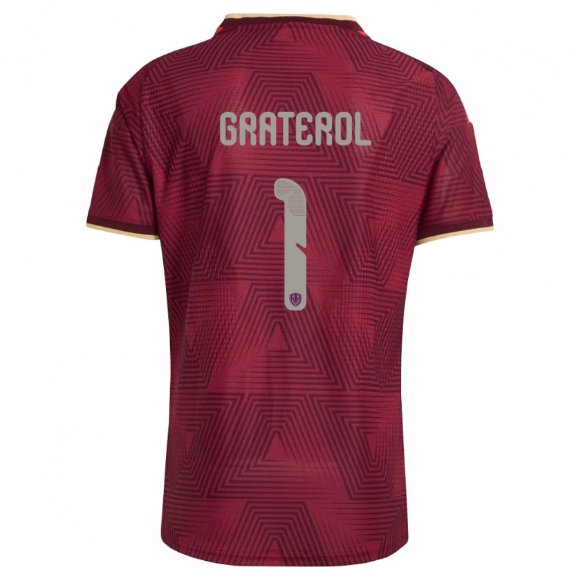 Danxen Kvinnor Venezuela Joel Graterol #1 Burgund Guld Gul Hemmatröja Matchtröjor 26-28 Tröjor T-Tröja