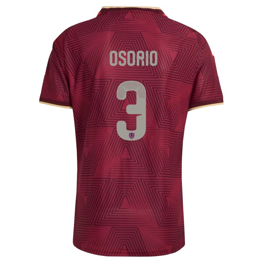 Danxen Kvinnor Venezuela Yordan Osorio #3 Burgund Guld Gul Hemmatröja Matchtröjor 26-28 Tröjor T-Tröja