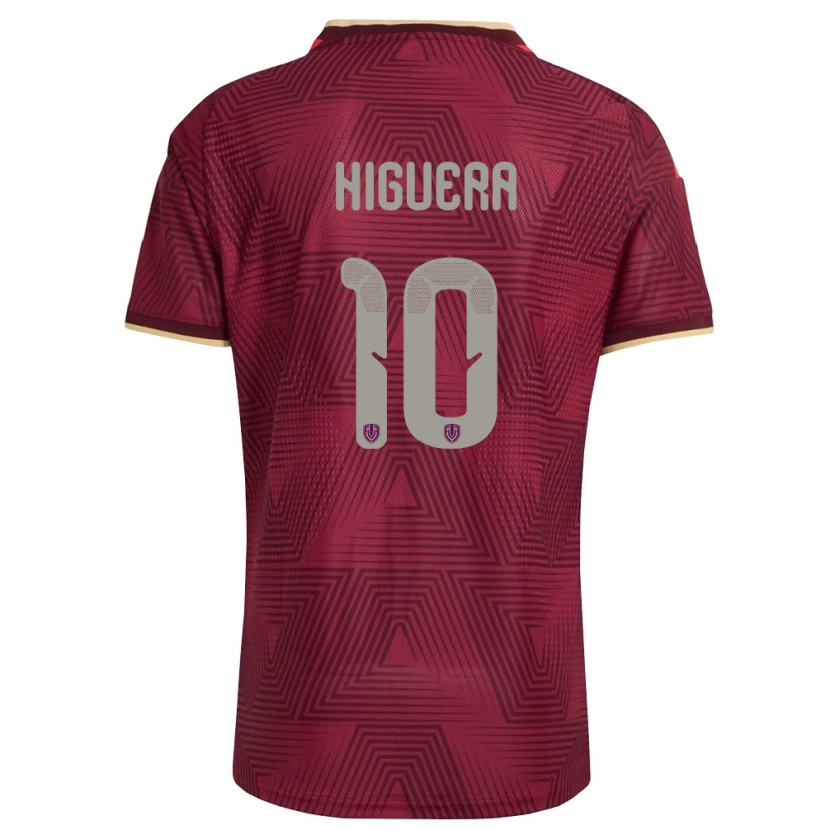 Danxen Kvinnor Venezuela Enyerliannys Higuera #10 Burgund Guld Gul Hemmatröja Matchtröjor 26-28 Tröjor T-Tröja