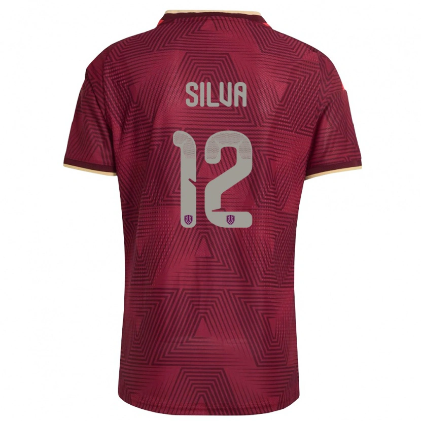 Danxen Kvinnor Venezuela Miguel Silva #12 Burgund Guld Gul Hemmatröja Matchtröjor 26-28 Tröjor T-Tröja