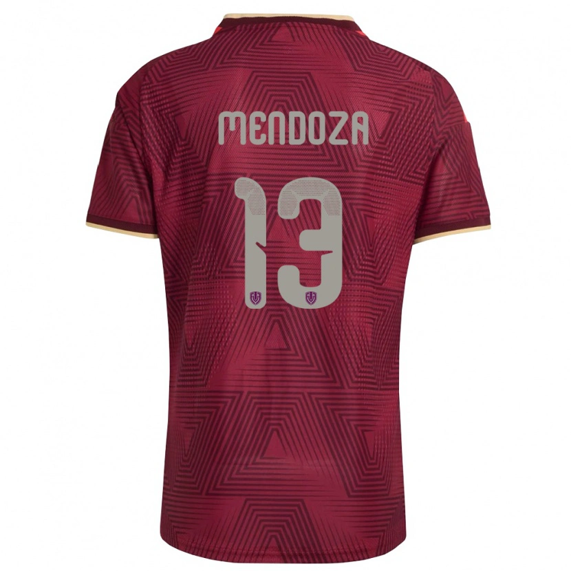 Danxen Kvinnor Venezuela José Mendoza #13 Burgund Guld Gul Hemmatröja Matchtröjor 26-28 Tröjor T-Tröja