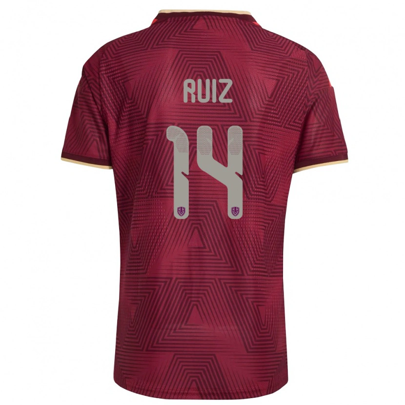 Danxen Kvinnor Venezuela Maicol Ruiz #14 Burgund Guld Gul Hemmatröja Matchtröjor 26-28 Tröjor T-Tröja