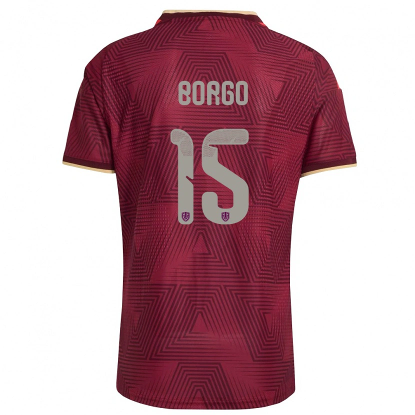 Danxen Kvinnor Venezuela Ángel Borgo #15 Burgund Guld Gul Hemmatröja Matchtröjor 26-28 Tröjor T-Tröja
