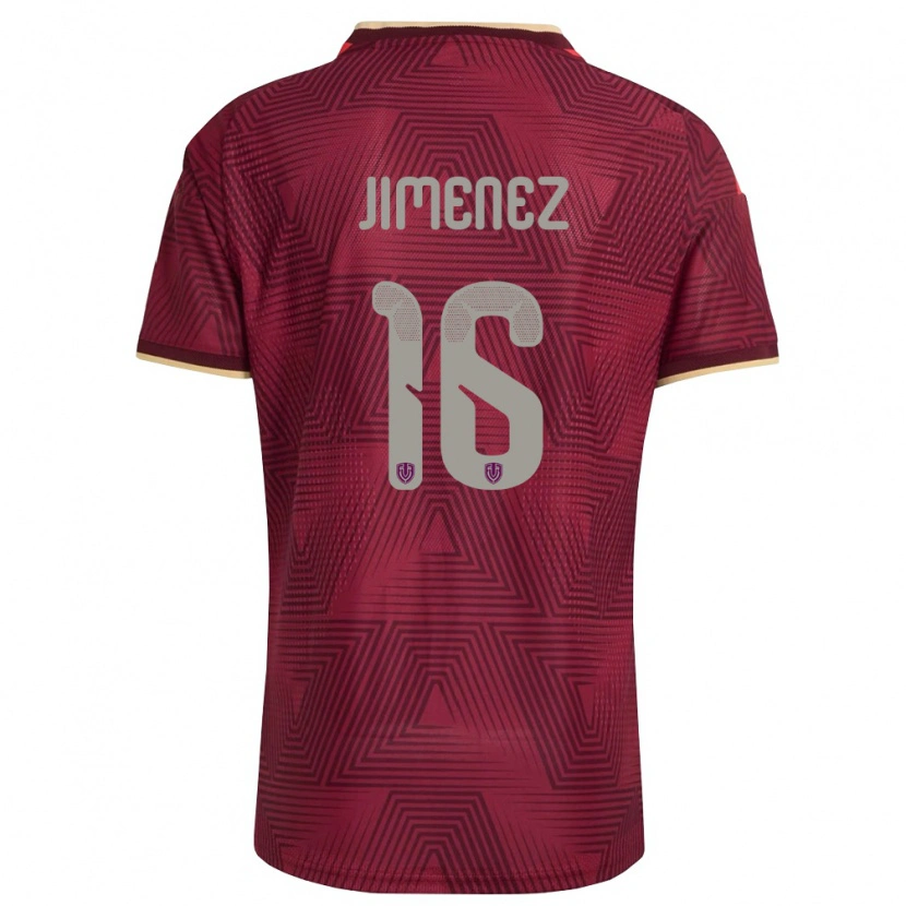 Danxen Kvinnor Venezuela Néstor Jiménez #16 Burgund Guld Gul Hemmatröja Matchtröjor 26-28 Tröjor T-Tröja
