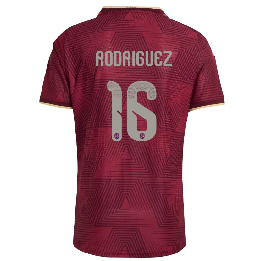 Danxen Kvinnor Venezuela Arianna Rodríguez #16 Burgund Guld Gul Hemmatröja Matchtröjor 26-28 Tröjor T-Tröja