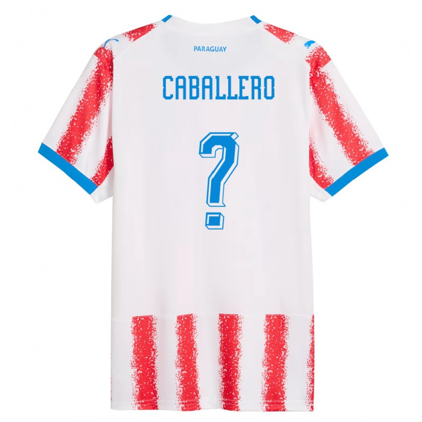 Danxen Kvinnor Paraguay Gustavo Caballero #0 Vit Röd Blå Hemmatröja Matchtröjor 26-28 Tröjor T-Tröja