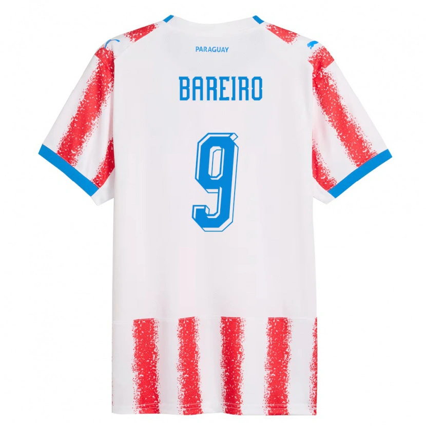 Danxen Kvinnor Paraguay Adam Bareiro #9 Vit Röd Blå Hemmatröja Matchtröjor 26-28 Tröjor T-Tröja