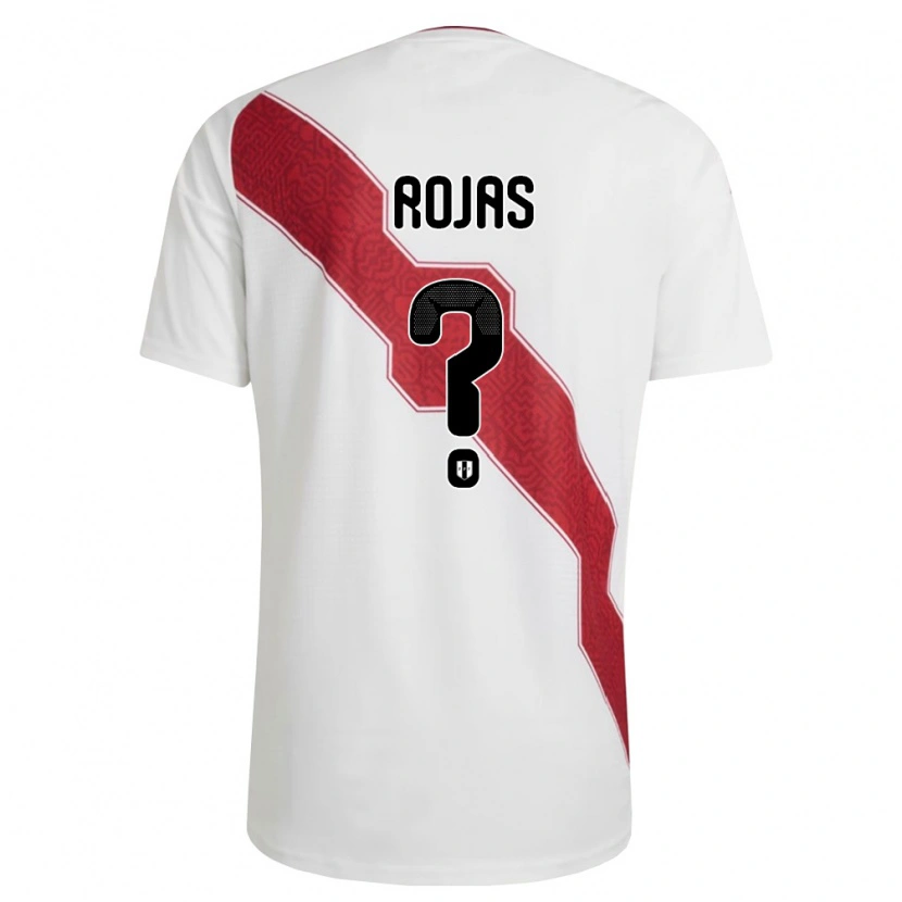Danxen Kvinnor Peru Alex Rojas #0 Vit Röd Svart Hemmatröja Matchtröjor 26-28 Tröjor T-Tröja