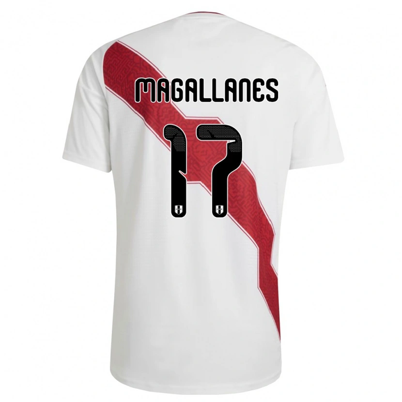 Danxen Kvinnor Peru Piero Magallanes #17 Vit Röd Svart Hemmatröja Matchtröjor 26-28 Tröjor T-Tröja