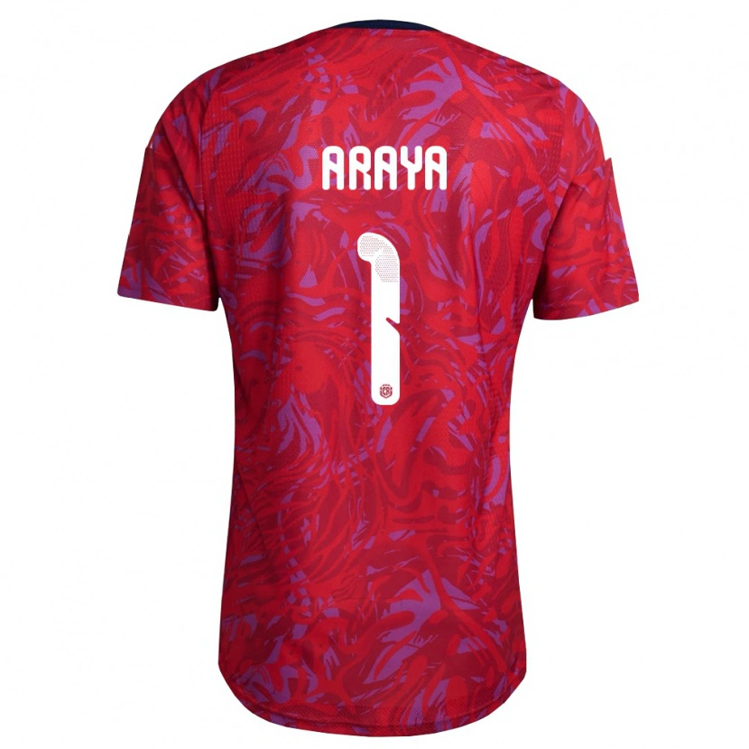 Danxen Kvinnor Costa Rica Fabián Araya #1 Röd Lila Marin Hemmatröja Matchtröjor 26-28 Tröjor T-Tröja