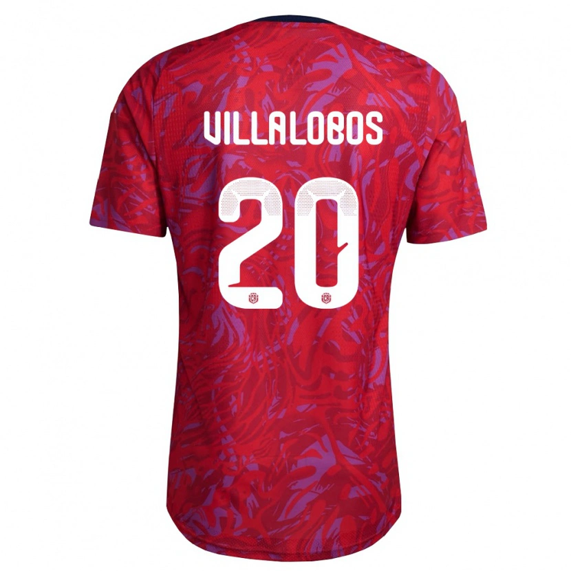 Danxen Kvinnor Costa Rica Fabiola Villalobos #20 Röd Lila Marin Hemmatröja Matchtröjor 26-28 Tröjor T-Tröja