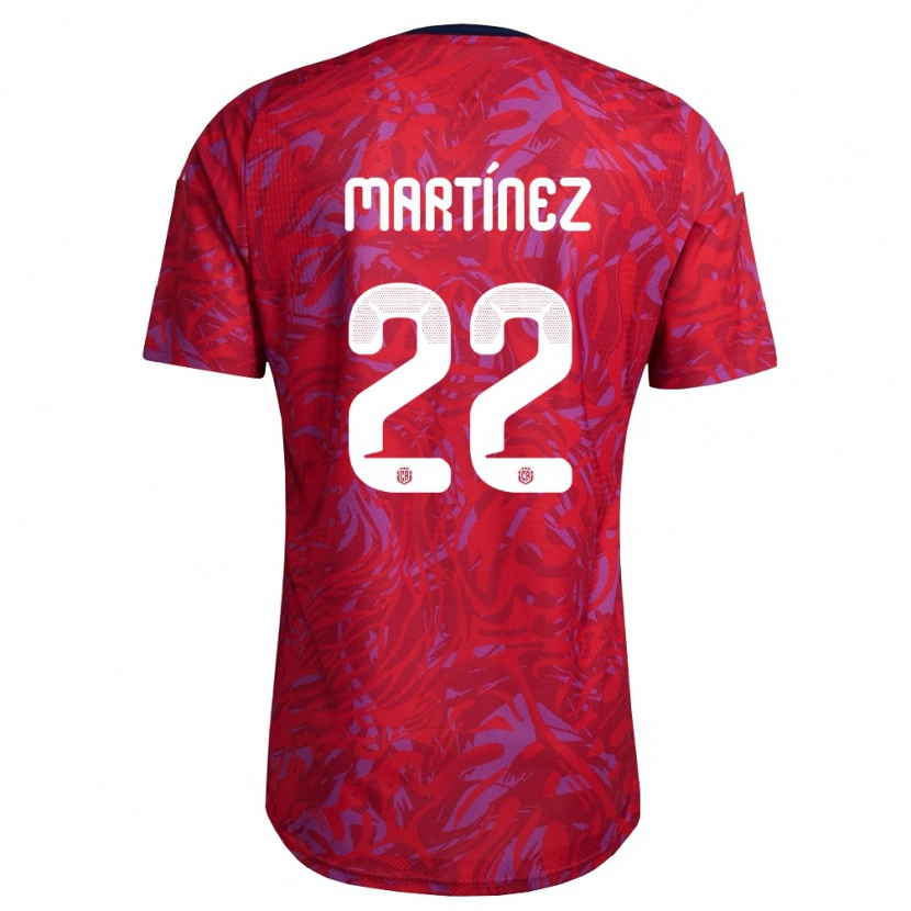 Danxen Kvinnor Costa Rica Carlos Martinez #22 Röd Lila Marin Hemmatröja Matchtröjor 26-28 Tröjor T-Tröja