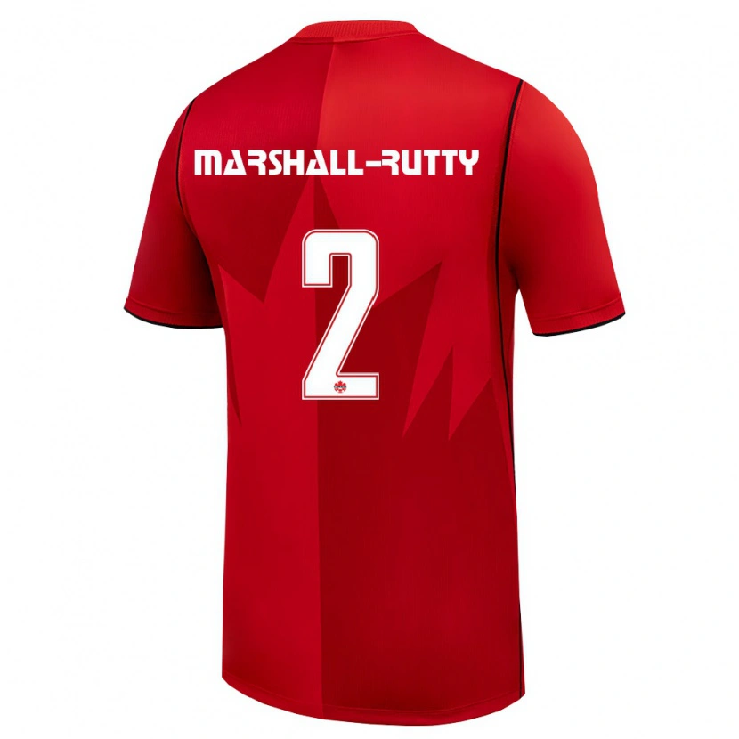 Danxen Kvinnor Kanada Jahkeele Marshall-Rutty #2 Röd Vit Hemmatröja Matchtröjor 26-28 Tröjor T-Tröja