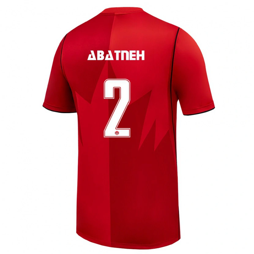 Danxen Kvinnor Kanada Noah Abatneh #2 Röd Vit Hemmatröja Matchtröjor 26-28 Tröjor T-Tröja