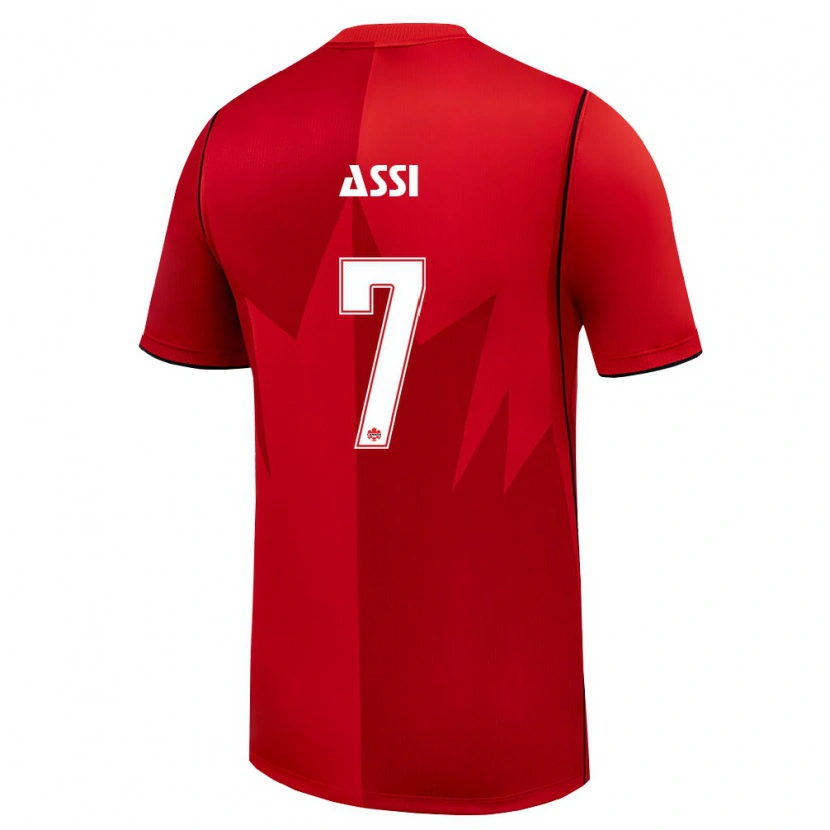 Danxen Kvinnor Kanada Jean Aniel Assi #7 Röd Vit Hemmatröja Matchtröjor 26-28 Tröjor T-Tröja