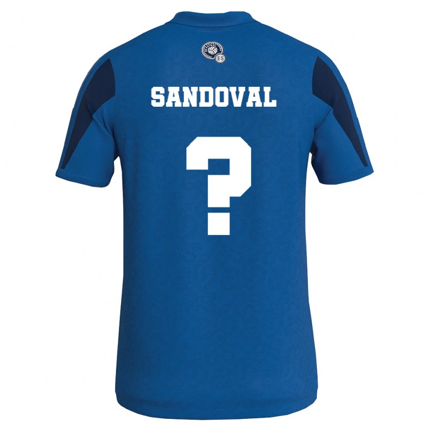 Danxen Kvinnor El Salvador Máximo Sandoval #0 Blå Marin Hemmatröja Matchtröjor 26-28 Tröjor T-Tröja
