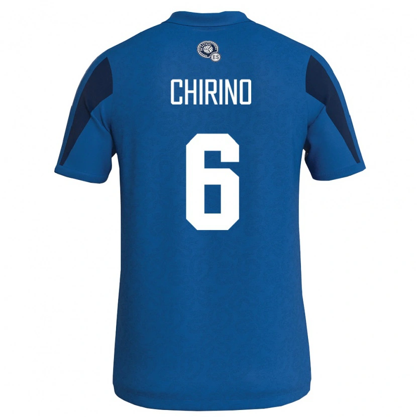 Danxen Kvinnor El Salvador Alejandra Chirino #6 Blå Marin Hemmatröja Matchtröjor 26-28 Tröjor T-Tröja
