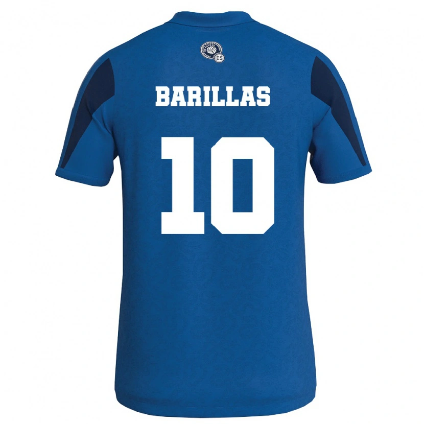 Danxen Kvinnor El Salvador Mayson Barillas #10 Blå Marin Hemmatröja Matchtröjor 26-28 Tröjor T-Tröja