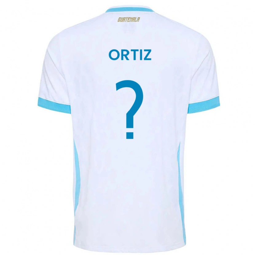 Danxen Kvinnor Gwatemala Jenifer Ortiz #0 Vit Himmelblå Guld Hemmatröja Matchtröjor 26-28 Tröjor T-Tröja