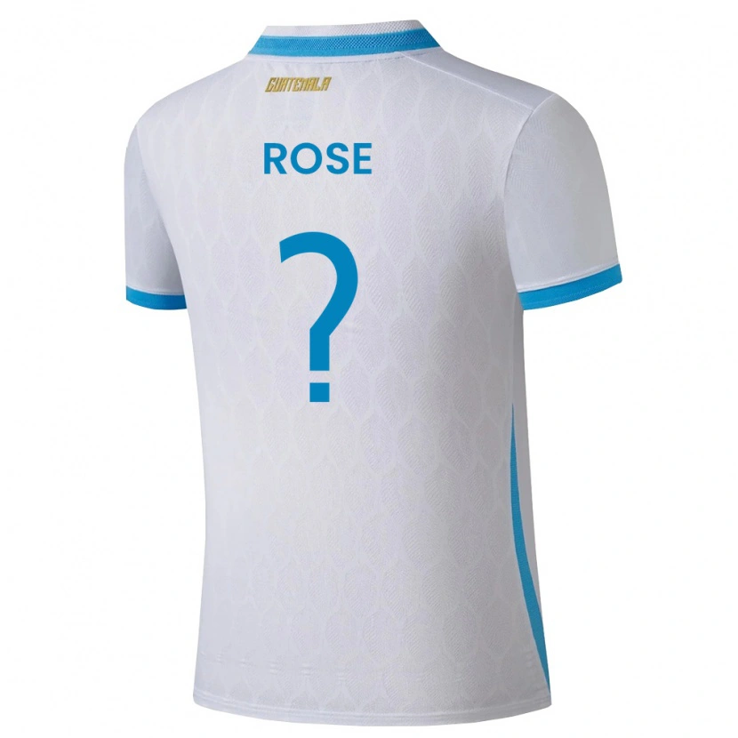 Danxen Kvinnor Gwatemala Michelle Rose #0 Vit Himmelblå Guld Hemmatröja Matchtröjor 26-28 Tröjor T-Tröja