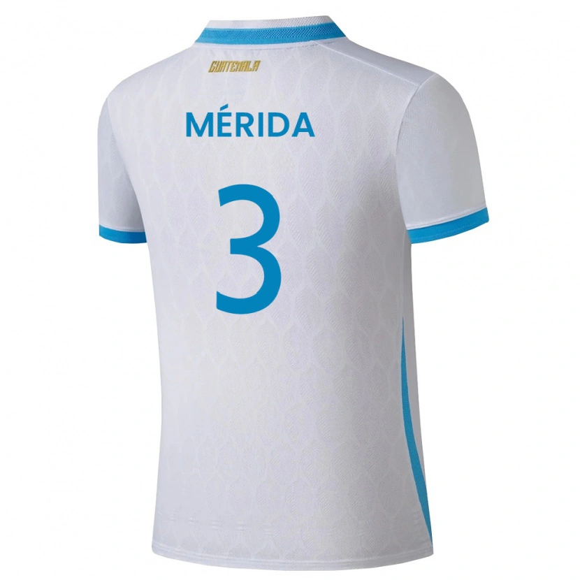 Danxen Kvinnor Gwatemala Daniel Mérida #3 Vit Himmelblå Guld Hemmatröja Matchtröjor 26-28 Tröjor T-Tröja
