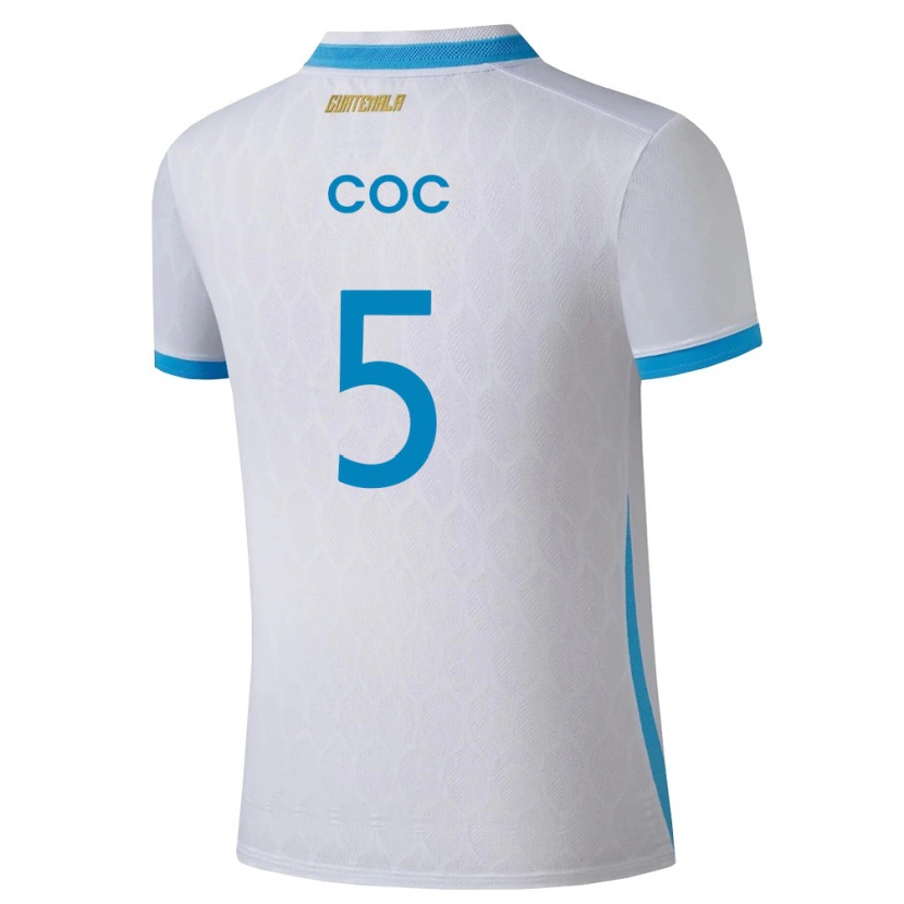 Danxen Kvinnor Gwatemala Anthony Coc #5 Vit Himmelblå Guld Hemmatröja Matchtröjor 26-28 Tröjor T-Tröja