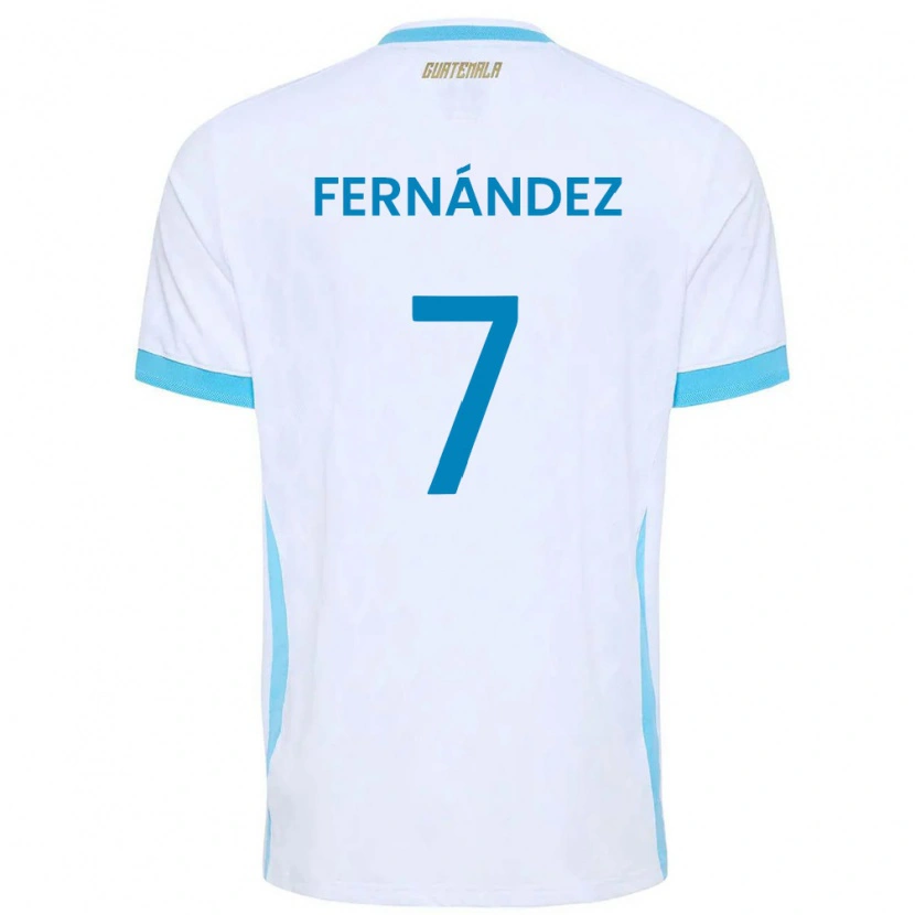 Danxen Kvinnor Gwatemala Diego Fernández #7 Vit Himmelblå Guld Hemmatröja Matchtröjor 26-28 Tröjor T-Tröja