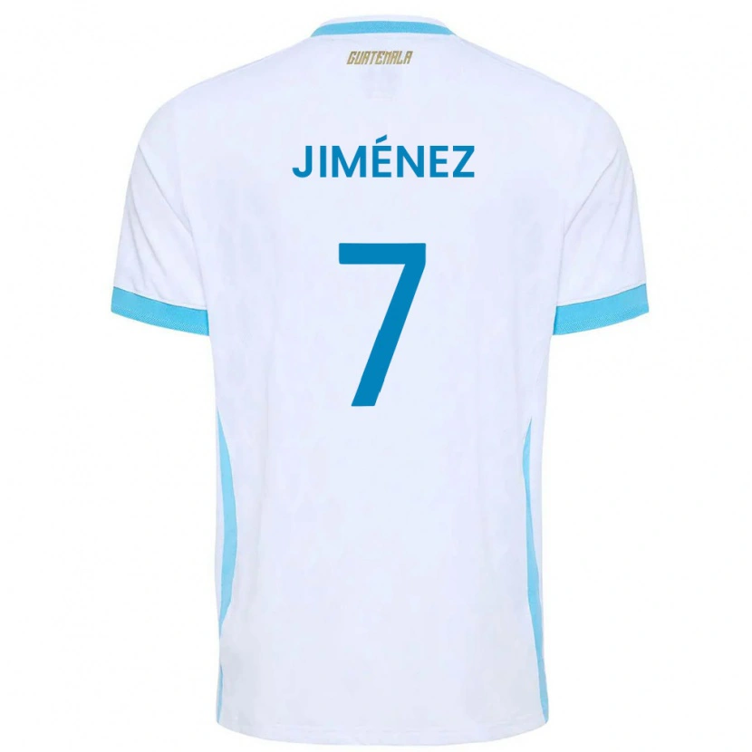 Danxen Kvinnor Gwatemala Cristian Jiménez #7 Vit Himmelblå Guld Hemmatröja Matchtröjor 26-28 Tröjor T-Tröja