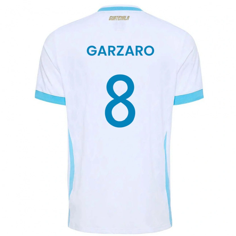 Danxen Kvinnor Gwatemala Santiago Garzaro #8 Vit Himmelblå Guld Hemmatröja Matchtröjor 26-28 Tröjor T-Tröja