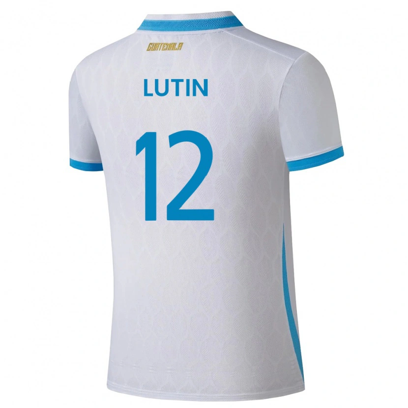 Danxen Kvinnor Gwatemala John Lutin #12 Vit Himmelblå Guld Hemmatröja Matchtröjor 26-28 Tröjor T-Tröja