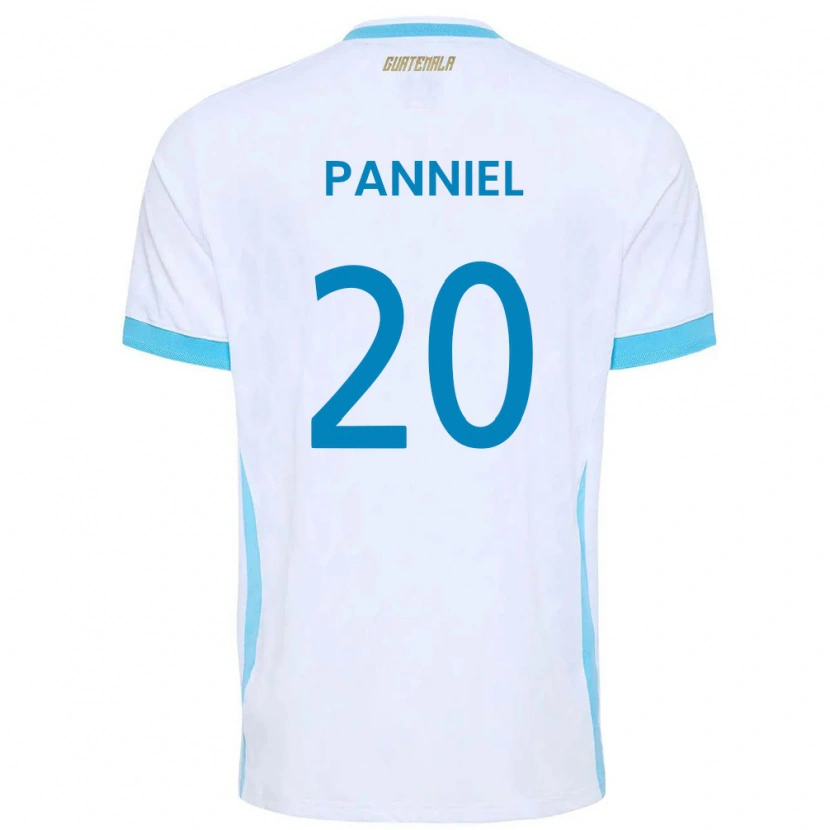 Danxen Kvinnor Gwatemala Troi Panniel #20 Vit Himmelblå Guld Hemmatröja Matchtröjor 26-28 Tröjor T-Tröja