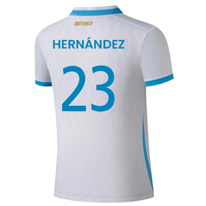 Danxen Kvinnor Gwatemala Marcelo Hernández #23 Vit Himmelblå Guld Hemmatröja Matchtröjor 26-28 Tröjor T-Tröja