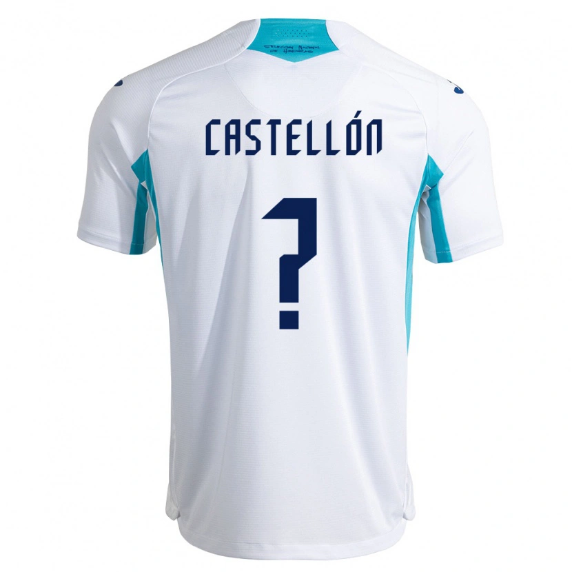 Danxen Kvinnor Honduras Ingris Castellón #0 Vit Blå Himmelblå Hemmatröja Matchtröjor 26-28 Tröjor T-Tröja