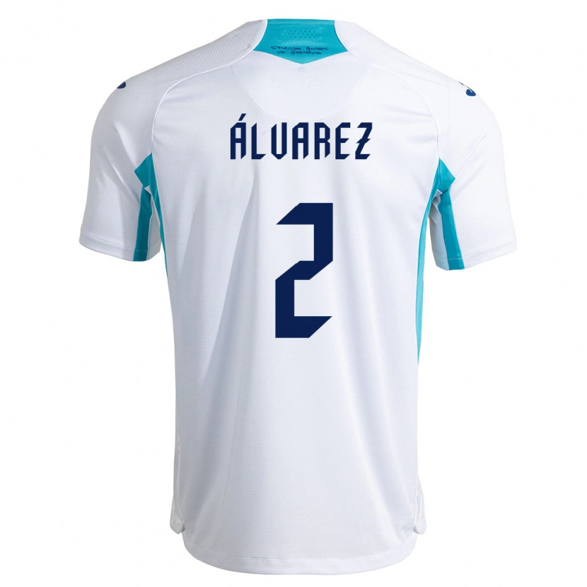 Danxen Kvinnor Honduras Kevin Álvarez #2 Vit Blå Himmelblå Hemmatröja Matchtröjor 26-28 Tröjor T-Tröja