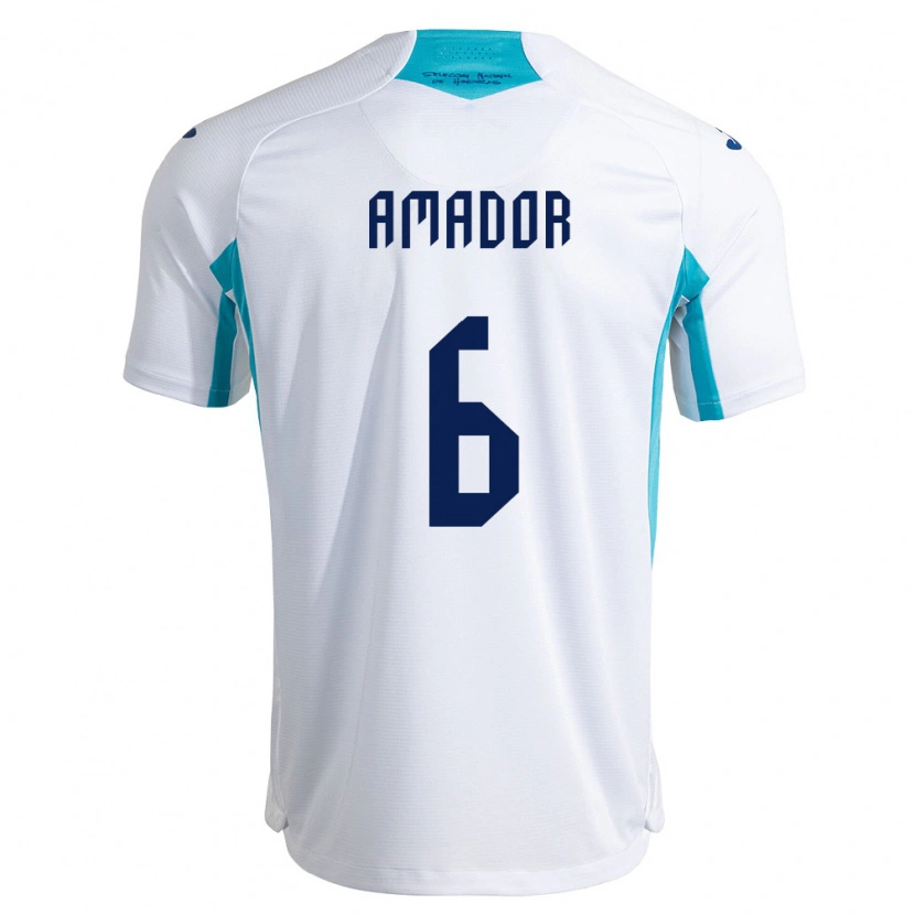 Danxen Kvinnor Honduras Obed Amador #6 Vit Blå Himmelblå Hemmatröja Matchtröjor 26-28 Tröjor T-Tröja
