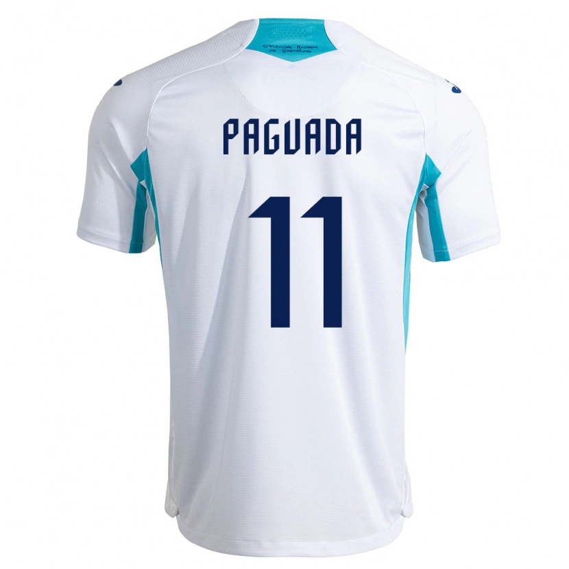 Danxen Kvinnor Honduras Didier Paguada #11 Vit Blå Himmelblå Hemmatröja Matchtröjor 26-28 Tröjor T-Tröja