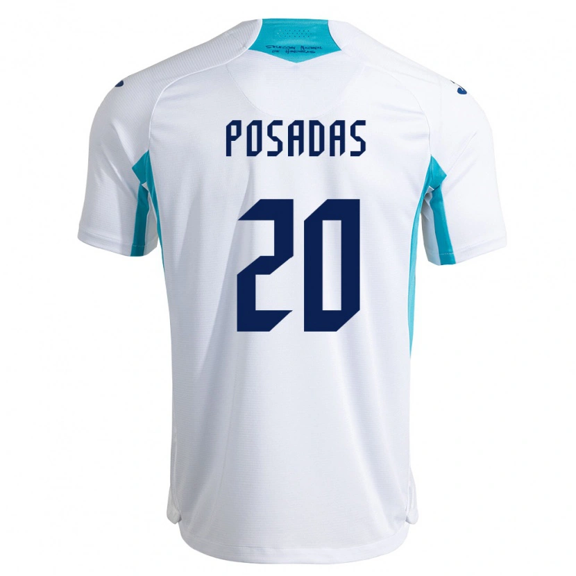 Danxen Kvinnor Honduras Leonardo Posadas #20 Vit Blå Himmelblå Hemmatröja Matchtröjor 26-28 Tröjor T-Tröja