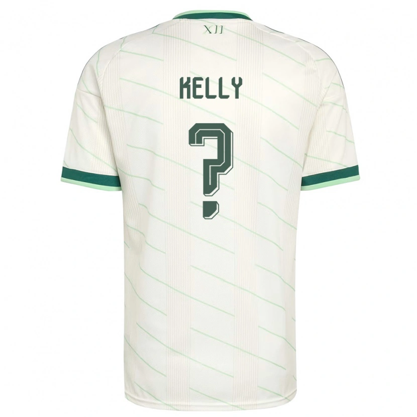 Danxen Kvinnor Nordirland Liam Kelly #0 Vit Grön Bortatröja Matchtröjor 26-28 Tröjor T-Tröja