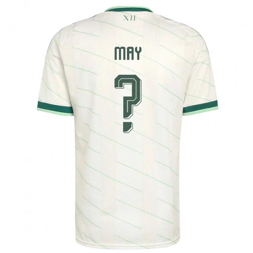 Danxen Kvinnor Nordirland Jack May #0 Vit Grön Bortatröja Matchtröjor 26-28 Tröjor T-Tröja