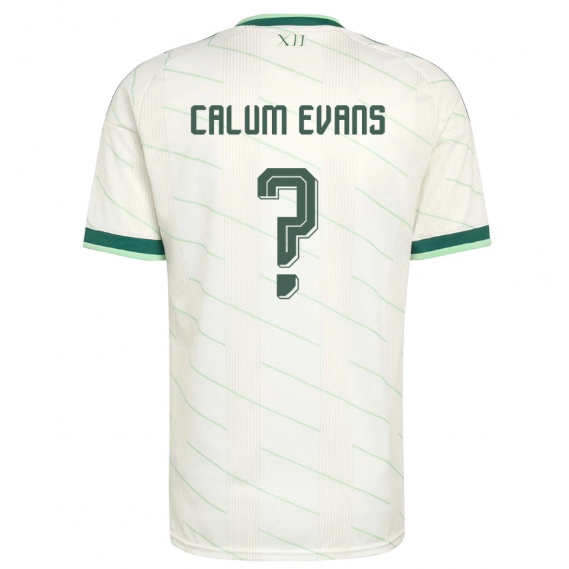 Danxen Kvinnor Nordirland Calum Evans #0 Vit Grön Bortatröja Matchtröjor 26-28 Tröjor T-Tröja
