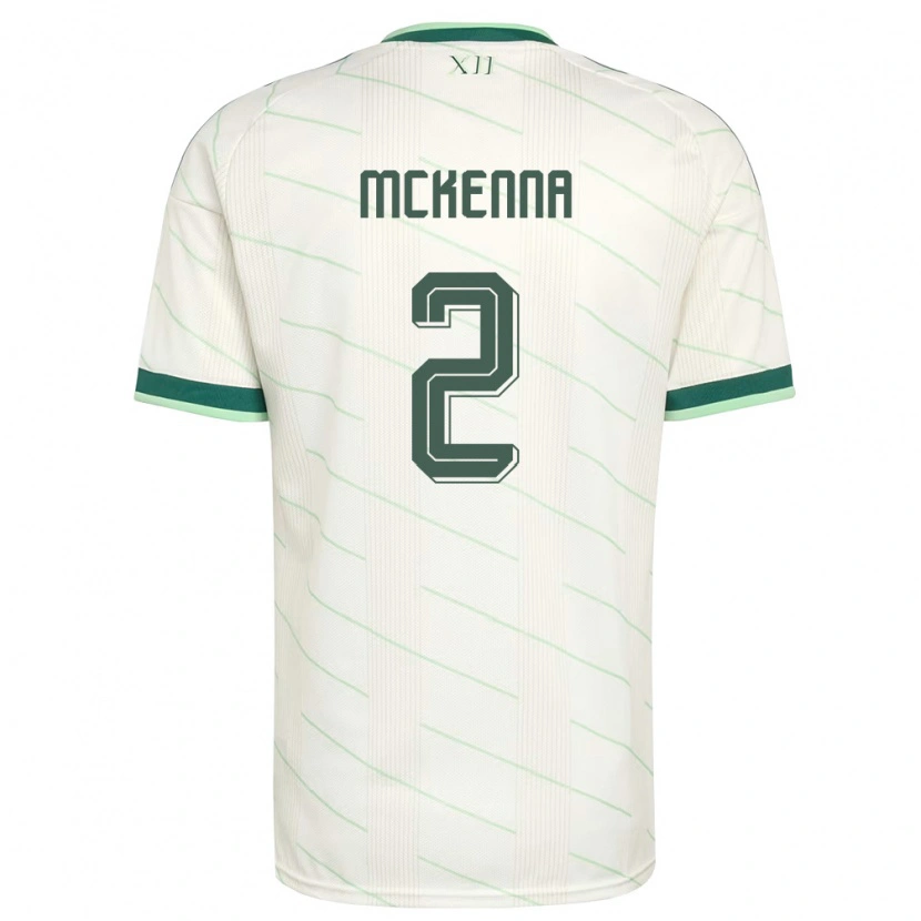Danxen Kvinnor Nordirland Rebecca Mckenna #2 Vit Grön Bortatröja Matchtröjor 26-28 Tröjor T-Tröja