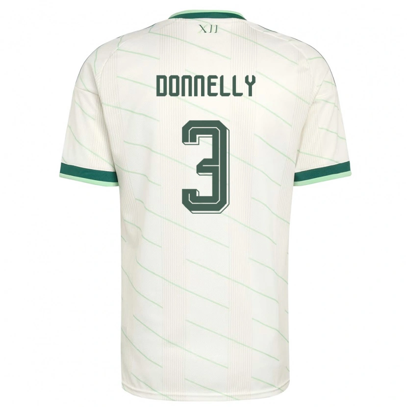 Danxen Kvinnor Nordirland Aaron Donnelly #3 Vit Grön Bortatröja Matchtröjor 26-28 Tröjor T-Tröja