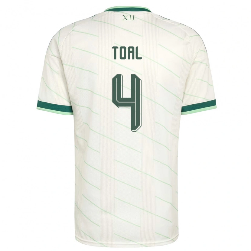 Danxen Kvinnor Nordirland Eoin Toal #4 Vit Grön Bortatröja Matchtröjor 26-28 Tröjor T-Tröja